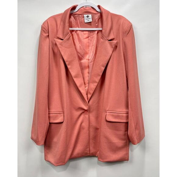 Like Love Coral Single Button Blazer - Picture 1 of 2